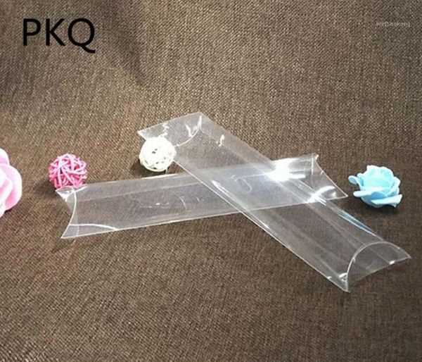 Geschenkverpackung 30pcs wasserdichte transparente PVC -Box Langstil Stammkissen für Haarverlängerungsverpackungen 2.8x7x19.5cm1