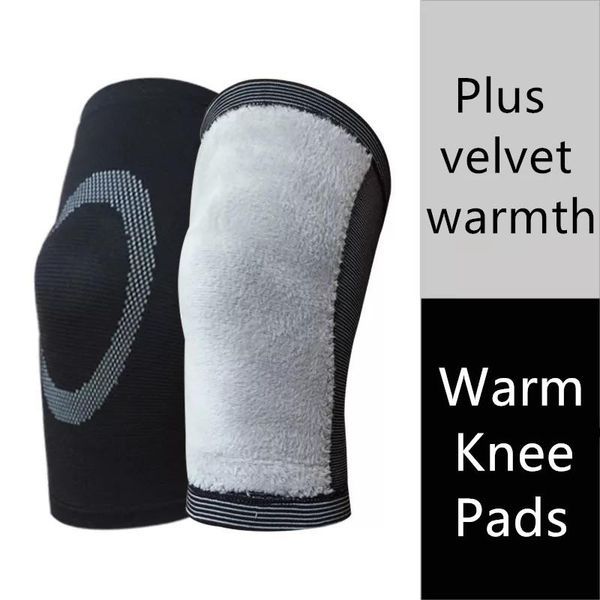 

elbow & knee pads 1 pair women winter wool comfortable warm support for gym training cycling keep, Black;gray