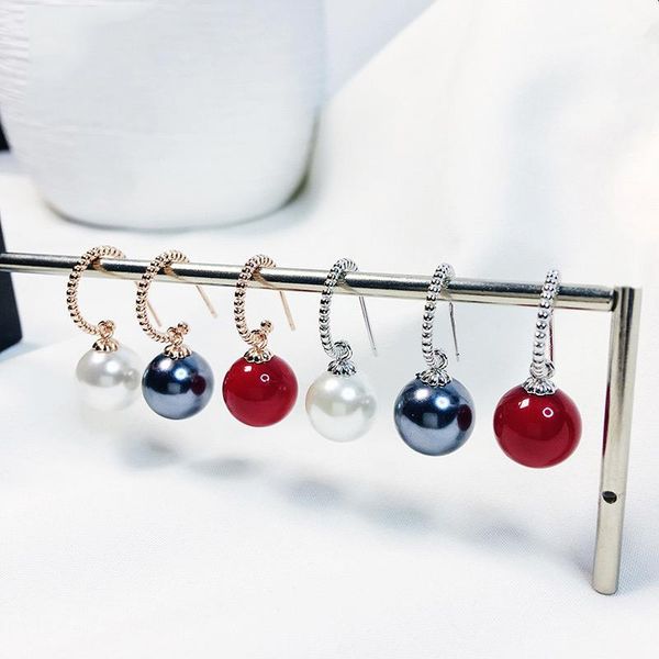 

hongye freshwater pearl earrings office lady quality 925 silver ears hook jewelry brinco trendy gift drop earrings wedding party