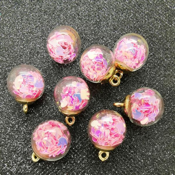 

new diy 8pcs 16mm mini glass bottles with rabbit sequins pendant ornaments jewelry maki qylnrj, Black