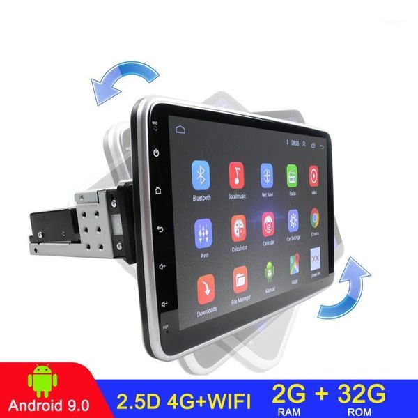 

car audio 360 rotatable 1din android 9.1 radio multimedia player gps wifi bluetooth mp5 stereo mirror link universal1