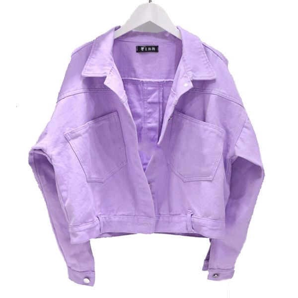 

spring female colorful denim jacket student harajuku jeans coat solid candy colors female jacket female bomber jacket cx200728, Black;brown