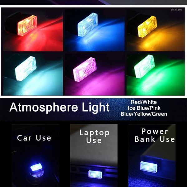 

led atmosphere light decor usb foot lamp car interior lighting universal1