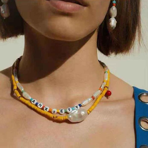 

dvacaman 2020 bohemian имитация pearl choker ожерелье воротник для женщин заявление красочные бисера ключицы цепи ожерелье ювелирные изделия, Golden;silver