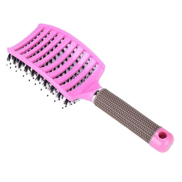 

brushy klit расческа женщины женщины волос скальп расческа для салона detangle comb wet массаж волос щетина nylon щетка c o5j9 yxlnna, Silver