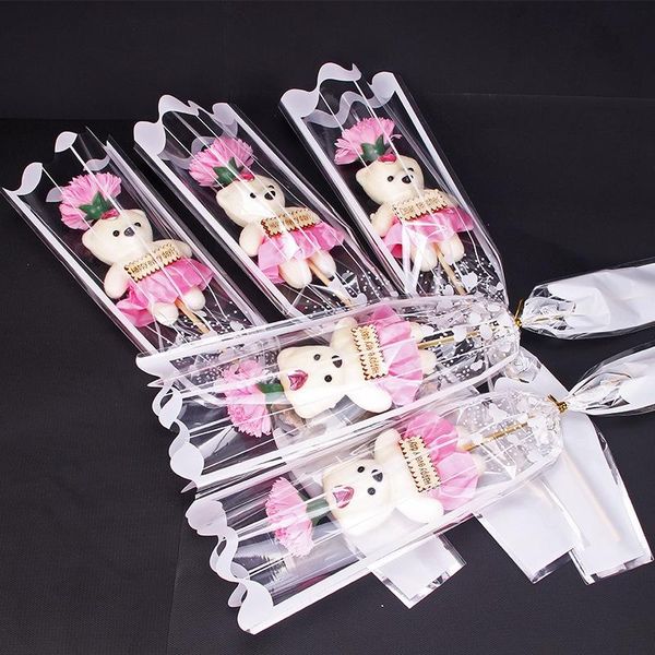 

surprise party birthday carnation soap party cute valentines day rose romantic bear flower wedding gifts bear decor rose fmuwn