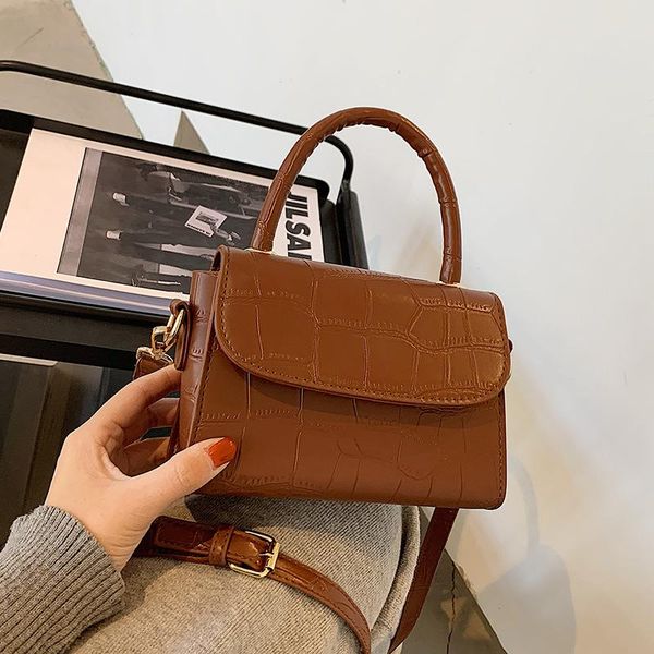 

autumn and winter fashion ladies stone messenger bag 2020 popular new tide online celebrity joker women's bag small square