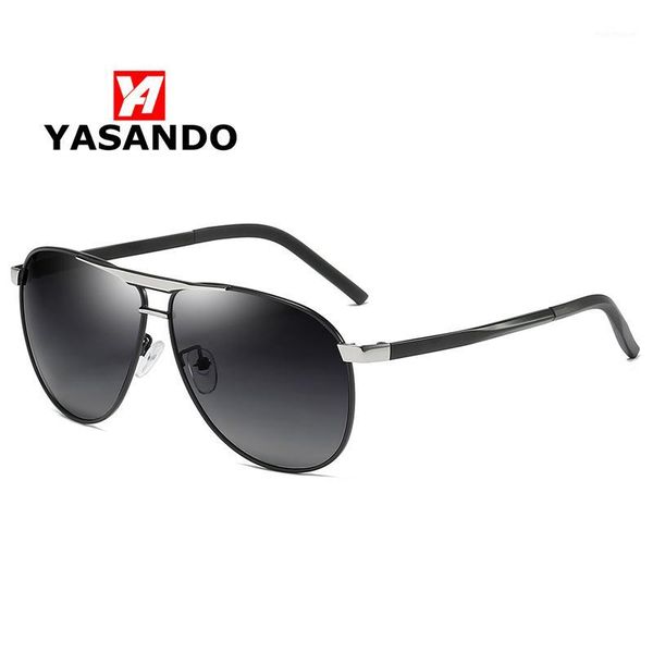 

sunglasses yasando 2021 for men/women polarized lens classical pliot alloy frame driving shades uv400 male sun glass gs60561, White;black