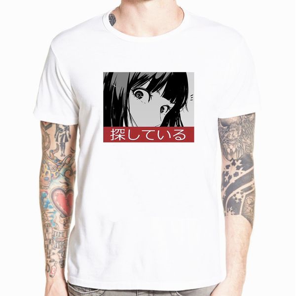 

new short sleeve tshirt summer style fashion new stare sad japanese aesthetic casual streetwear sport hooded sweatshirt hoodie men t shirt