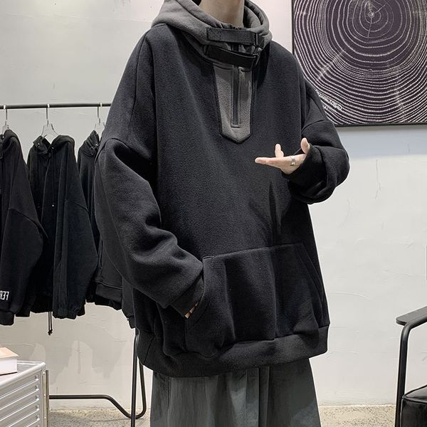 

2021 with thick turtleneck hood young man's winter male's autumn's wool and winter's in clothes h15q, Black;brown