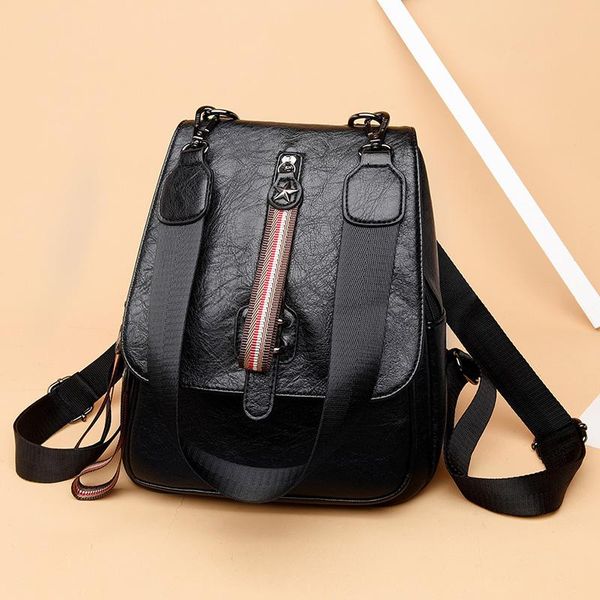 

outdoor bags 2021 fashion women backpack youth leather backpacks for teenage girls female school shoulder bag bagpack mochila