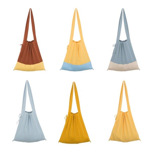 

shoulder bags pleated panelled canvas bag shopping for women handbags tote 20ca