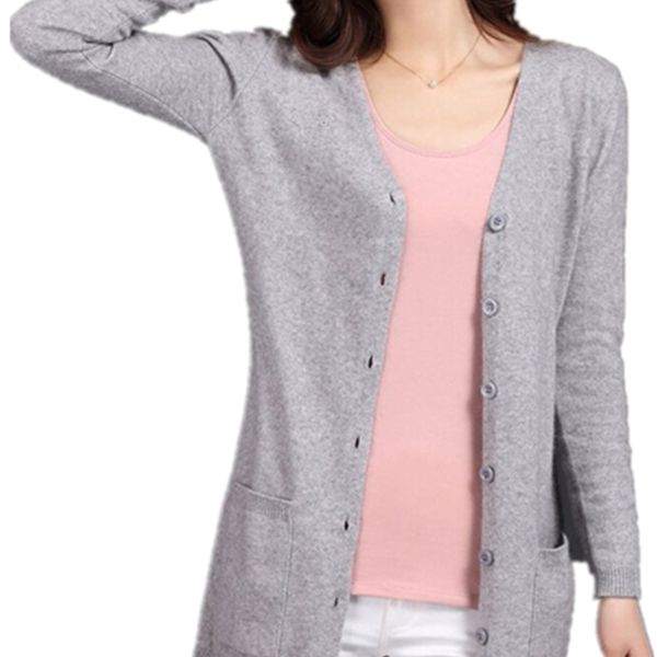 

2021 new cashmere cardigan sweater women autumn winter streetwear v-neck jumper robe pull femme hiver knitted long cardigans d5b9, White;black