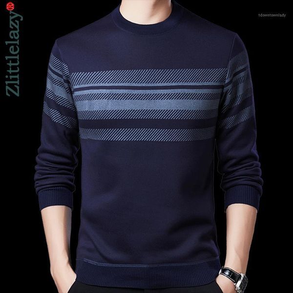 

men's sweaters 2021 casual knitted thick sweater men pullover clothing fashion clothes striped knit winter warm mens pullovers 131321, White;black