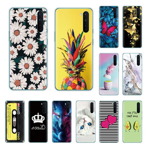 

smartphone case silicone tpu phone back cover on for oneplus 8 z one plus 1+ nord transparent cases coque 6.44"