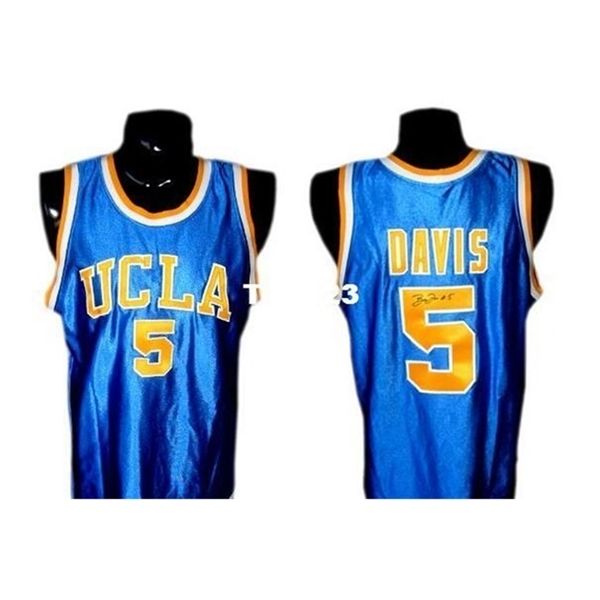 

age men #5 ucla baron davis high school college jersey size s-4xl or custom any name or number, Black