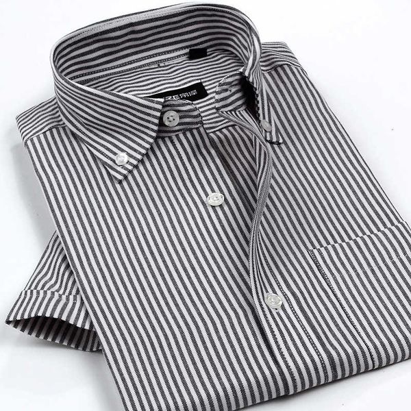 

new arrival men's classic style non-iron oxford shirts plaid/striped short sleeve casual shirt brand clothing, White;black