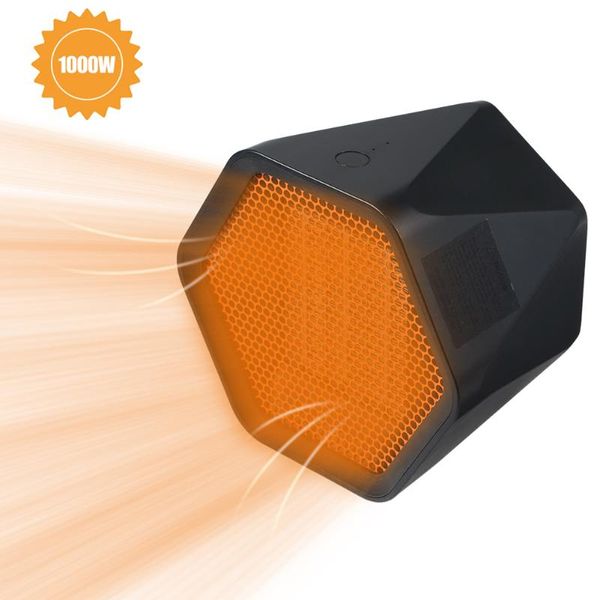 

1000w portable electric warmer machine stove radiator deskhexagonal heater adjustable thermostat room warm heat