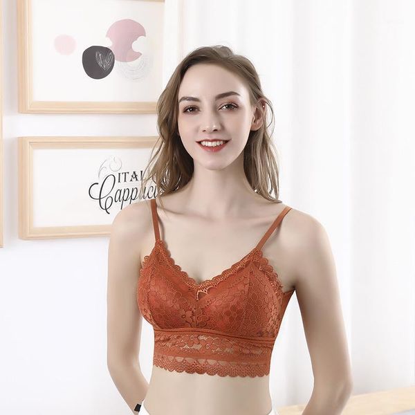 

chrleisure new large size womens lace beauty back bra summerbreathable ice silk bralette wire underwear1, Red;black