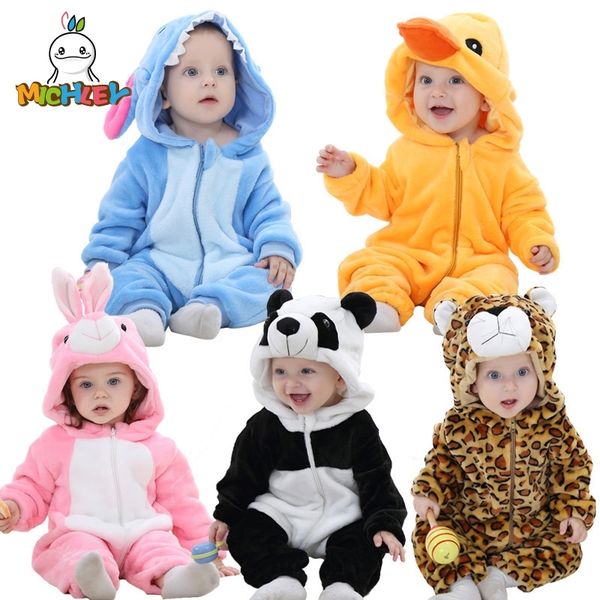 

michley baby rompers newborn boys clothes winter hooded clothing girls autumn jumpsuits xyz-1 pajamas baby overalls y200320, Blue