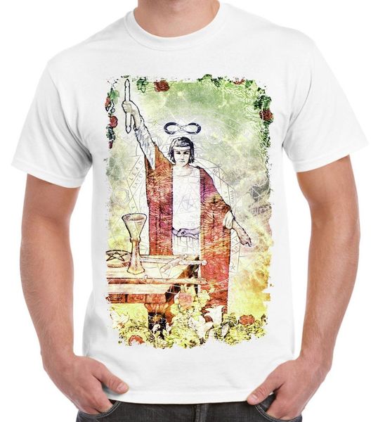 

fashion retro summer print the magician tarot card large print 's pagan wicca crowley short sleeve sport hooded sweatshirt hoodie t shi