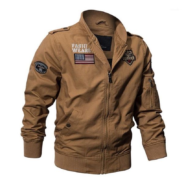 

men's jackets 2021 spring jacket men army tactical bomber casual zipper cotton mens and coats jaqueta masculin1, Black;brown