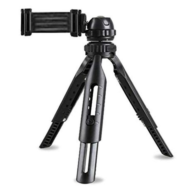 

new-mini cell phone tripod with phone holder 360 degrees rotation adjustable flexible travel tripod for smartphone black