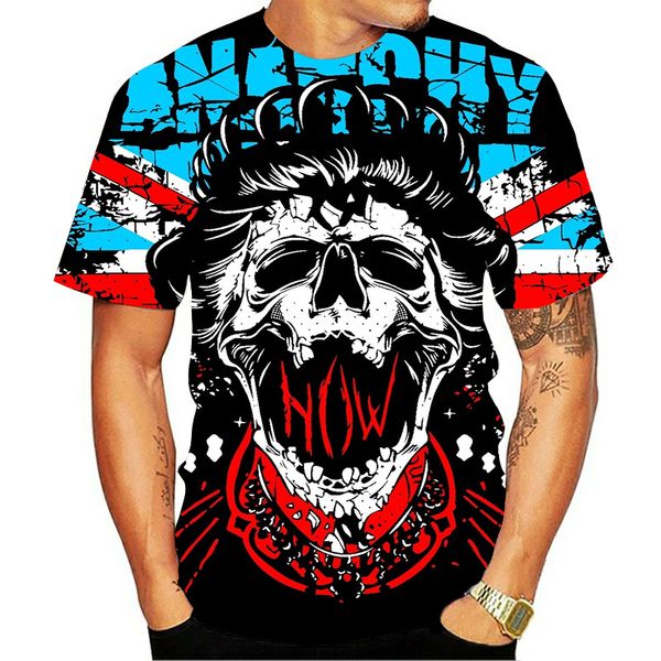 

horror skull compression punisher new street 3d print shirts plus size hippie harajuku men clothing