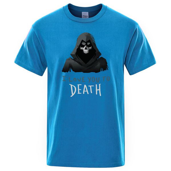 

i love you to death print black short sleeve hip hop tee mens summer harajuku casual sport hooded sweatshirt hoodie men t shirt