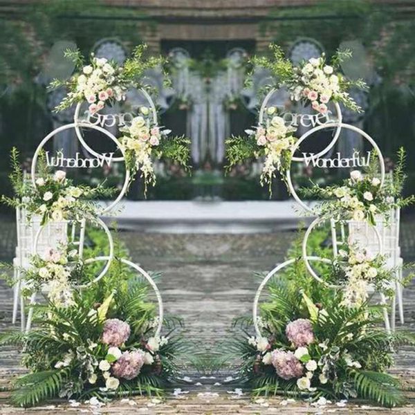

arch decorations 1/5pcs wooden wreath artificial flower floral hoop hanging home christmas decor wedding party favors