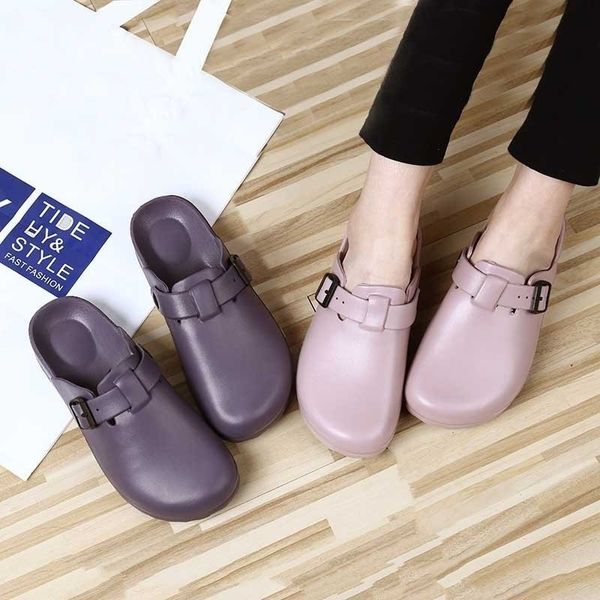 

lizeruee summer women slippers nurse clogs accessories medical footwear orthopedic shoes diabetic clog eva light weight cs576 y200423, Black