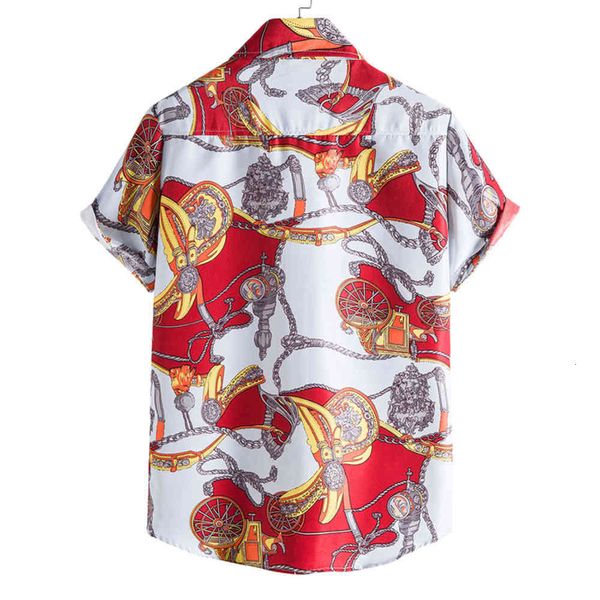 

summer casual loose floral print shirt thin hawaiian beach short sleeve dress shirts, White;black