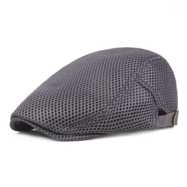 

berets summer casual beret hat fashion flat cap sboy style gatsby hats adjustable breathable mesh caps denim hats1, Blue;gray