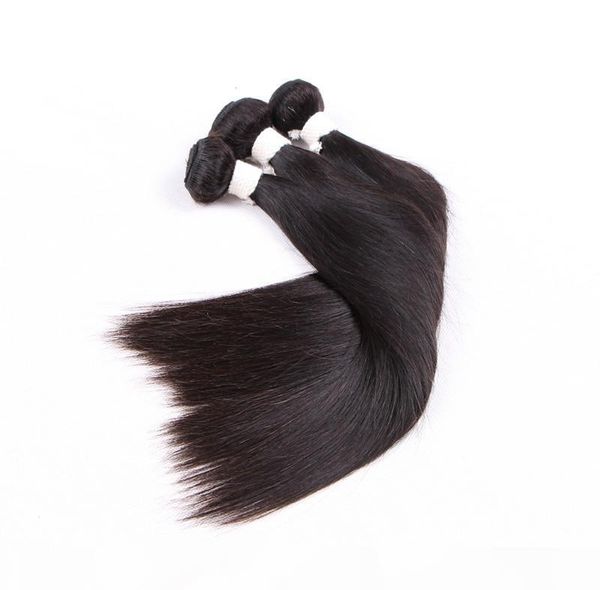 

grade 8a--elibess hair 100% human peruvian remy hair straight hair bundle with 100g piece &3 bundles lot, dhl free, Black