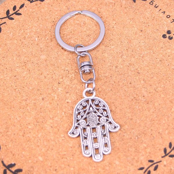 Fashion Keychain 42*28mm Hamsa Palm Hand Protection Pingents