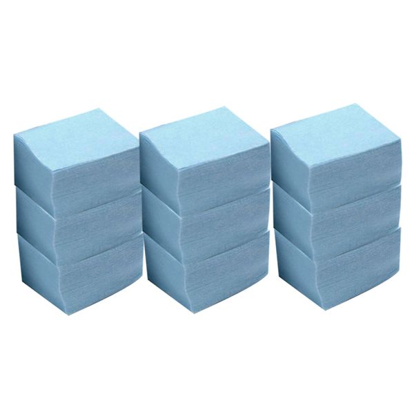

600 x blue nail polish remover pads paper wipes -lint - lint--cotton -manicure