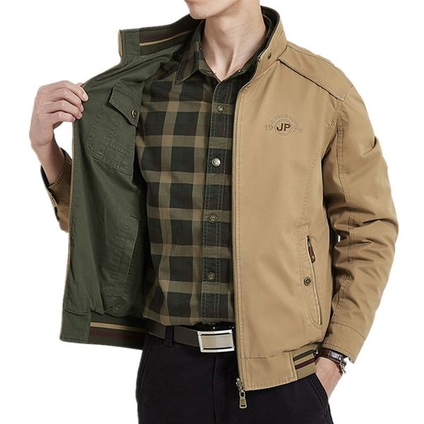 

winter jacket men double-sided military jackets coats pure cotton windbreaker men's jacket jaqueta masculina plus size m-4xl 201123, Black;brown