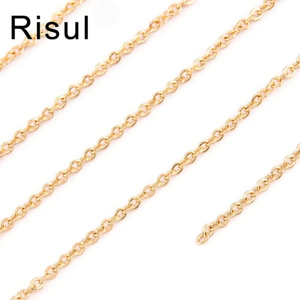 

stainless steel 2mm width gold color rolo chain necklace link chain by the metre diy jewelry making findings cadena por metros, Silver