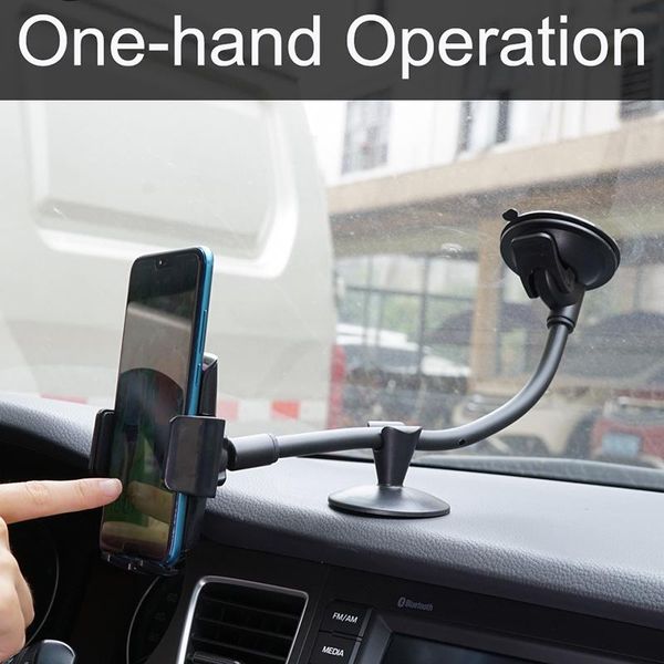 

univerola universal long arm windshield mobile cellphone car mount bracket holder for xiaomi stand for iphone 7 huawei gps mp4 bbytoq