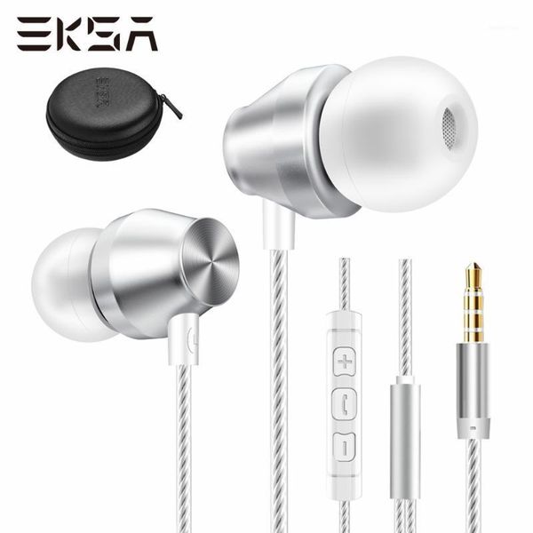 

eksa wired earphones with microphone t1 stereo sleeping earbuds noise cancelling headphon 3.5mm in-ear headset for mp3 phones1
