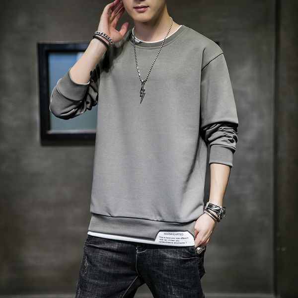 

2021 solid color sweatshirt harajuku hoodies autumn spring hoody casual hoodie sweatshirts men streetwear clothes p9d3, Black