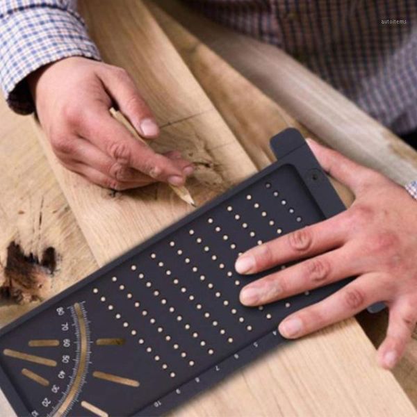 

3d carpenter measuring ruler 3d angle ruler square wood measuring tool carpenter marking hole1