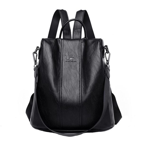 

new fashion women backpack soft leather backpack women multifunction lady shoulder bags high capacity women traveling backpacks bbygyl