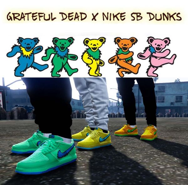 

2020ss nÃ­kÃ© sb dÃºnk low x grateful dead bears opti yellow bears green orange bear sneakers collection 2020 running shoes, Black