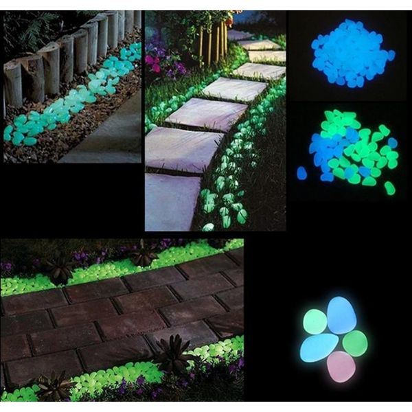 

garden ornaments 100pcs glow in the dark luminous pebbles stones fish tank aquarium party e jlljwt lajiaoyard