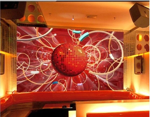 

custom p wallpaper for walls 3d murals wallpapers red pattern rock music carnival bar ktv background wall papers home decoration