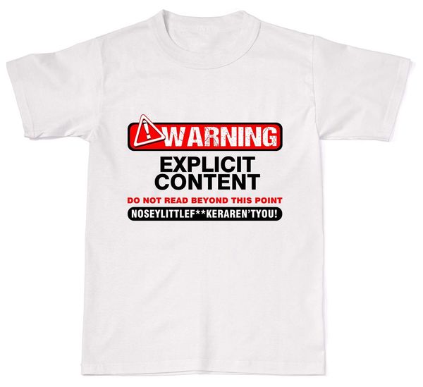 

2019 new cool t-shirt warning explicit content funny humour rude mens womens cotton t-shirt sport hooded sweatshirt hoodie