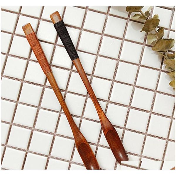 

natural wood coffee spoon honey stick bar spoon long handle wooden tea spoon, iced tea / juice stirring spoon jlltyj eatout