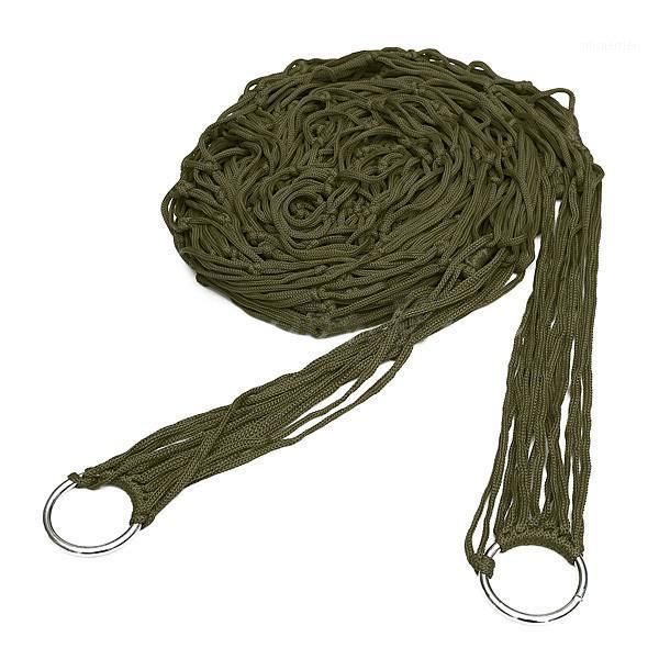 

hammocks wholesale- deep green nylon hammock hanging mesh sleeping bed swing outdoor1