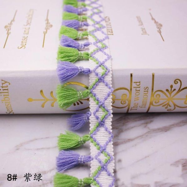 

10yards lot diy accessories tassel trim cotton bohemian tassel trimmings fringes trims reflective tape edge for sewing clothes h qylxdk